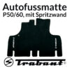 Autofussmatte Trabant "P50/60" mit Spritzwand